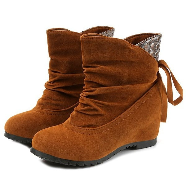 Καθημερινές  γυναικείες μπότες με σκληρή αντιολισθητική σόλα, 3 χρώματα