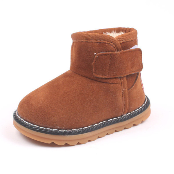 Χειμερινές μπότες σουέτ με χοντρή σόλα και πολύ ζεστή επένδυση, κατάλληλα για κορίτσια και αγόρια