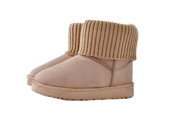 Ежедневни зимни дамски боти с каучукова подметка и вълнена топла подплата