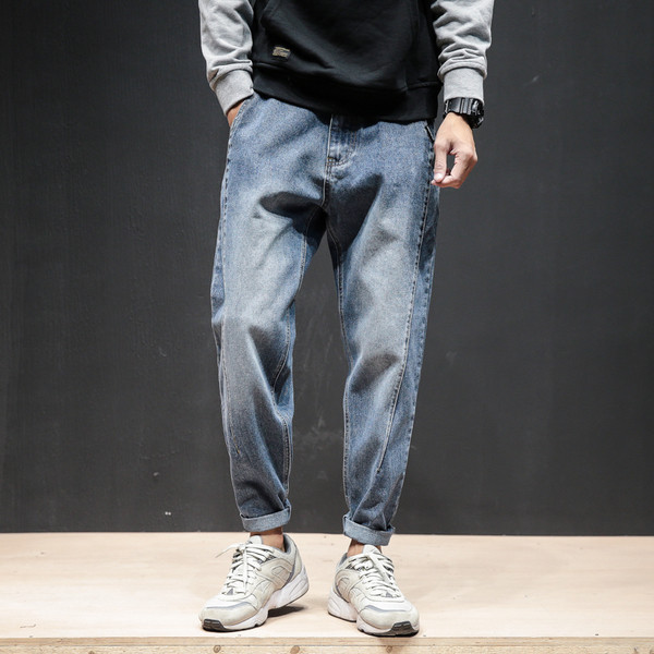 Мъжки ежедневни дънкови панталони модел шалвар