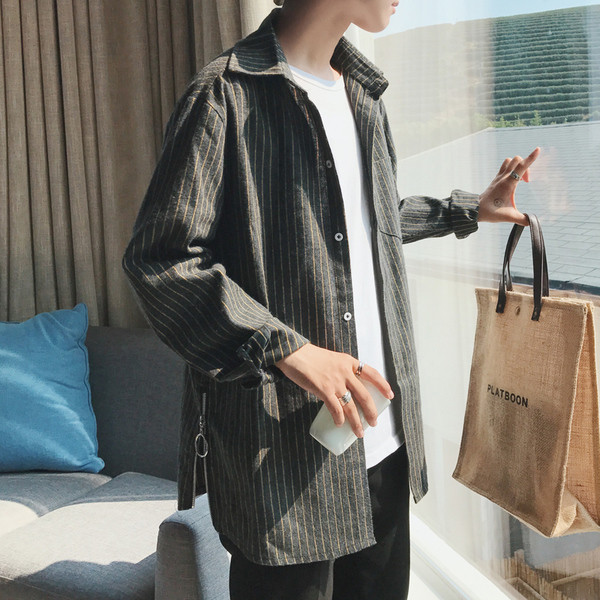 Μακρύ αθλητικό κομψό ανδικό πουκάμισο 