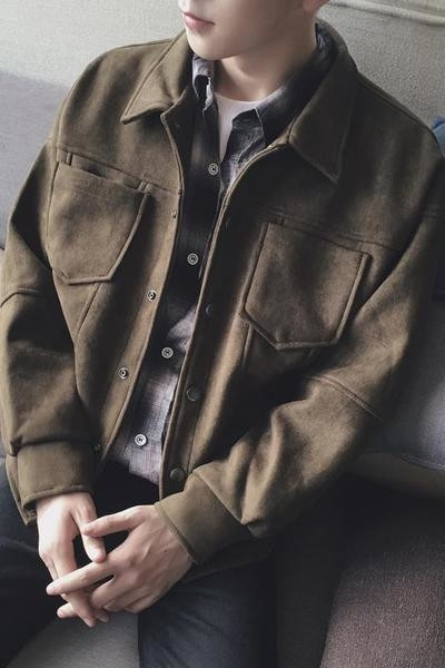 Κομψό ανδρικό κοντό παλτό σε τρία χρώματα