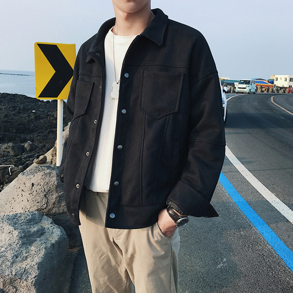 Κομψό ανδρικό κοντό παλτό σε τρία χρώματα