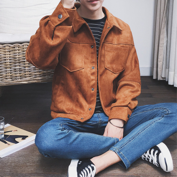 Κομψό ανδρικό κοντό παλτό σε τρία χρώματα