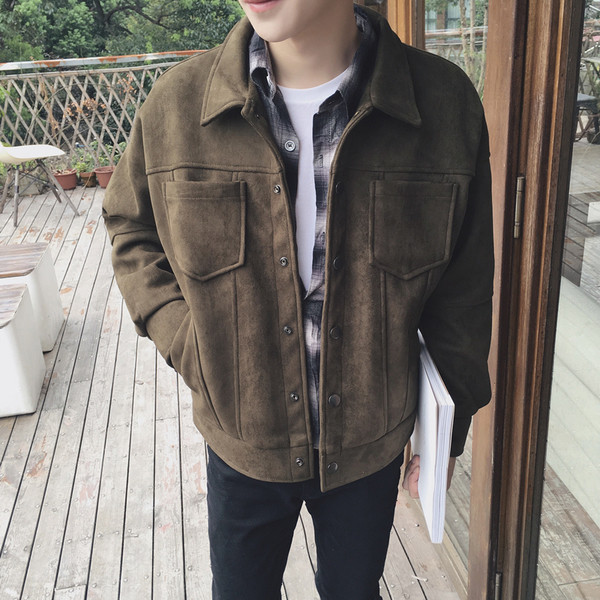 Κομψό ανδρικό κοντό παλτό σε τρία χρώματα