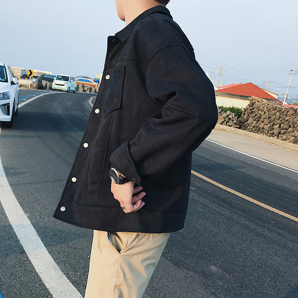 Κομψό ανδρικό κοντό παλτό σε τρία χρώματα