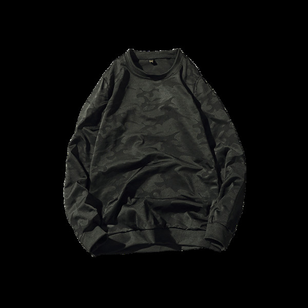 Ανδρική μλούζα με κολάρο σε σχήμα O, μακρύ μανίκι και σχέδια καμουφλάζ - 2 σχέδια