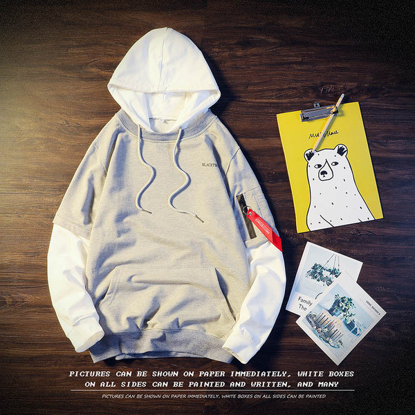 Ежедневен мъжки памучен суичер с практична качулка, 3 цвята