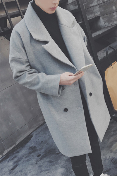 Елегантно дълго мъжко палто в три цвята