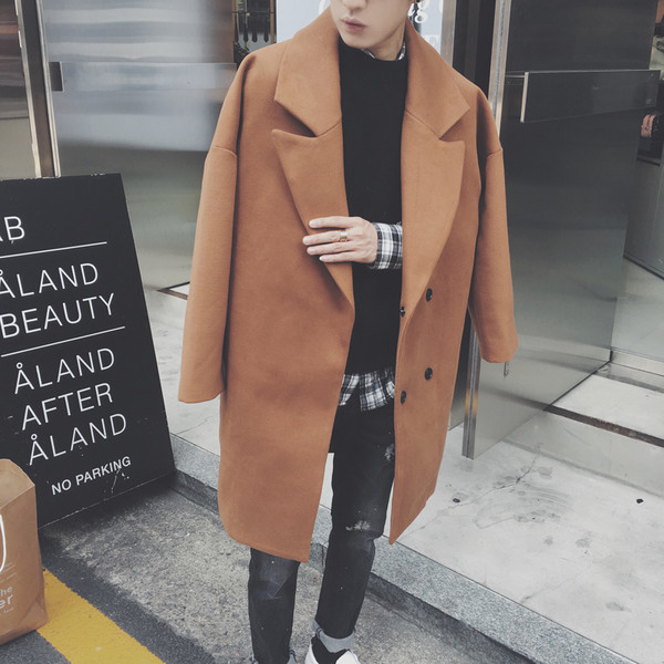 Елегантно дълго мъжко палто в три цвята