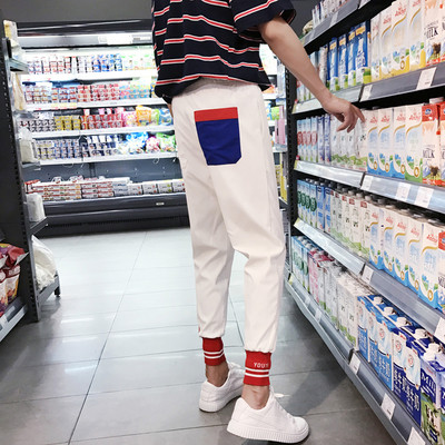 Модерен мъжки панталон с ластици 