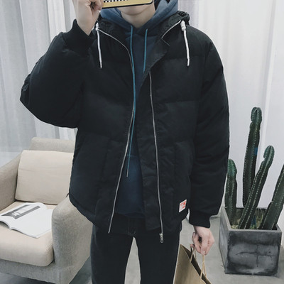 Зимно мъжко яке в три цвята с качулка