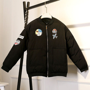 Ежедневно зимно яке за дамите с щампи в няколко цвята