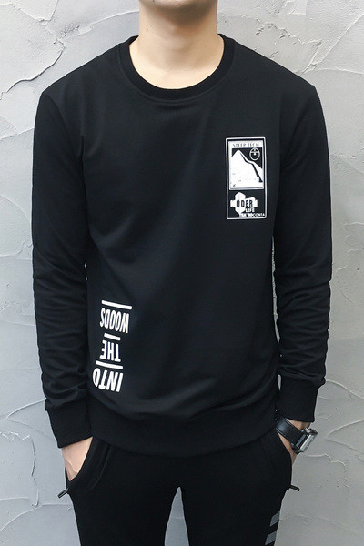 Дамска ежедневна спортна блуза с дълъг ръкав и О-образна яка 