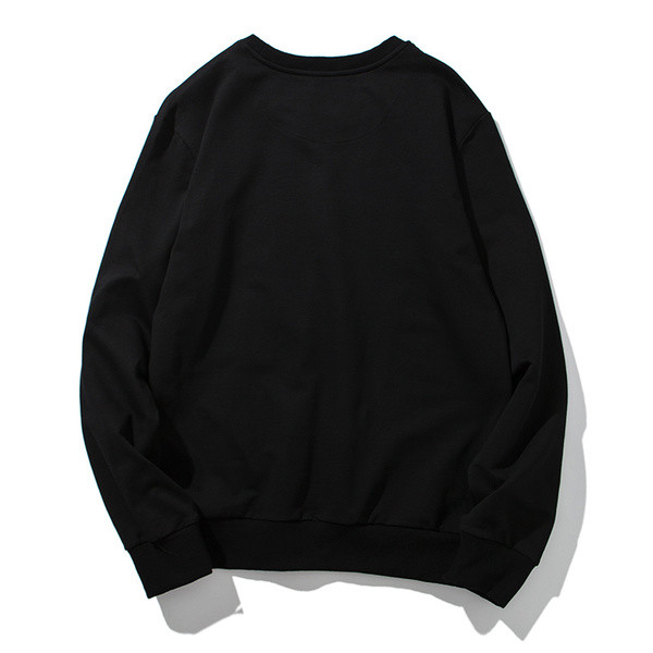 Ежедневна мъжка спортно-елегантна блуза с дълъг ръкав и О-образна яка и семпла апликация