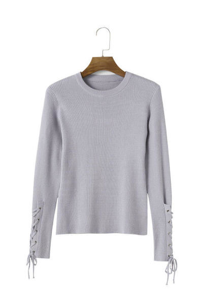 Есенна дамска рипсена блуза в три цвята