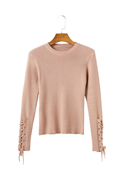 Есенна дамска рипсена блуза в три цвята