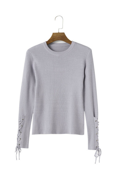 Есенна дамска рипсена блуза в три цвята