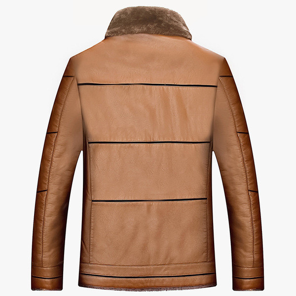 Ежедневно мъжко палто с високо закопчаваща се яка и топла подплата