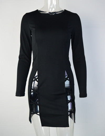 Стилна дамска рокля с ефектни връзки в няколко цвята