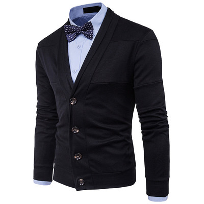 Мъжка спортно-елегантна жилетка с V-образно закопчаване