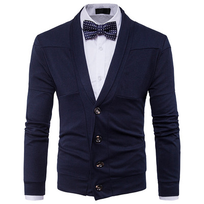 Мъжка спортно-елегантна жилетка с V-образно закопчаване