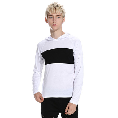 Ежедневна мъжка блуза с качулка в преливащи цветове, 3 модела