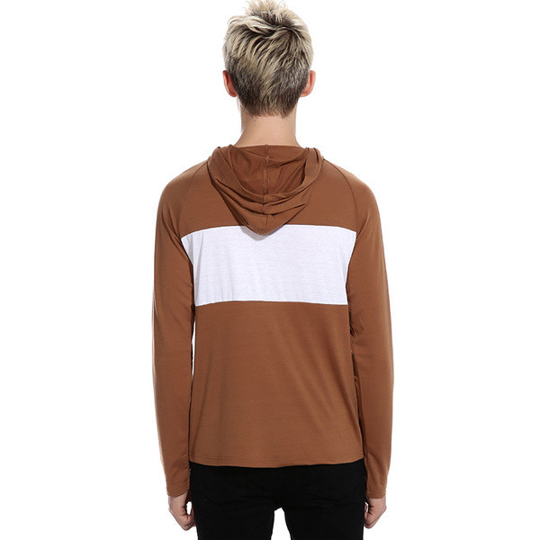 Ежедневна мъжка блуза с качулка в преливащи цветове, 3 модела