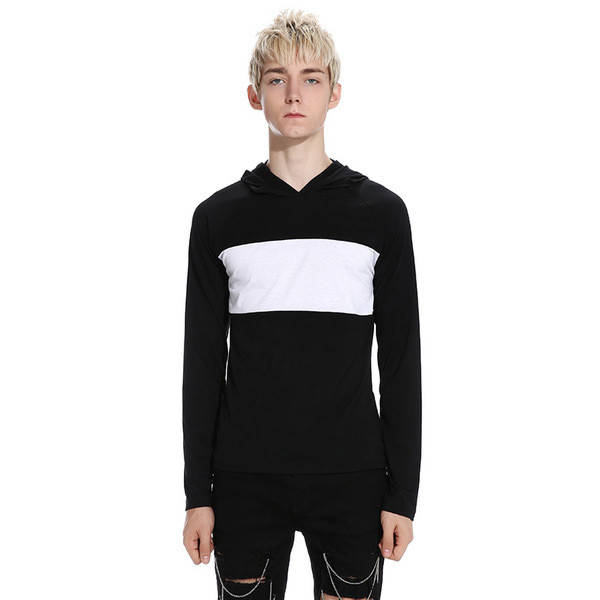 Ежедневна мъжка блуза с качулка в преливащи цветове, 3 модела