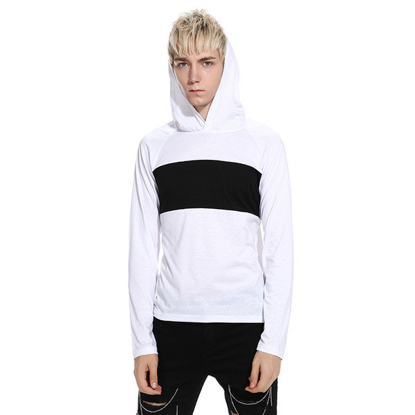 Ежедневна мъжка блуза с качулка в преливащи цветове, 3 модела