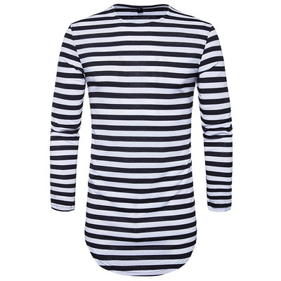 Ανδρικό πουκάμισο με μακρύ μανίκι με κολάρο σε σχήμα O