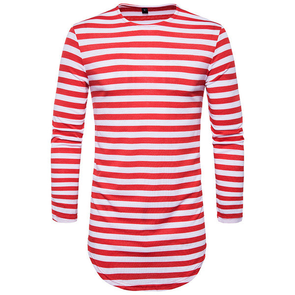 Ανδρικό πουκάμισο με μακρύ μανίκι  με κολάρο σε σχήμα O 