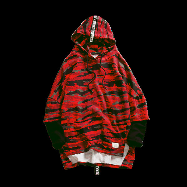 Ανδρική μπλούζα με  κουκούλα και καμουφλάζ - 2 χρώματα