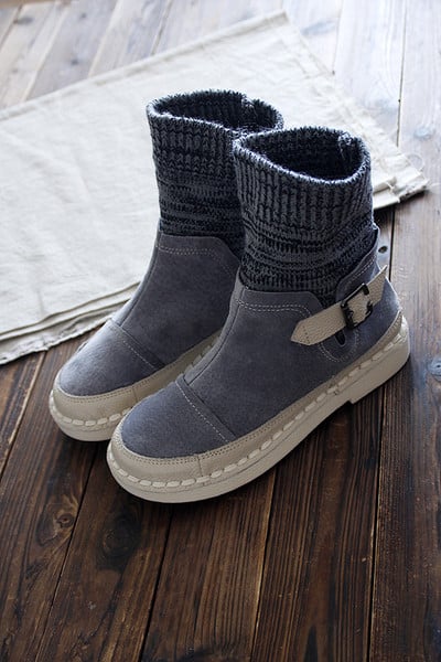 Много топли дамски боти в много цветове и с равна подметка