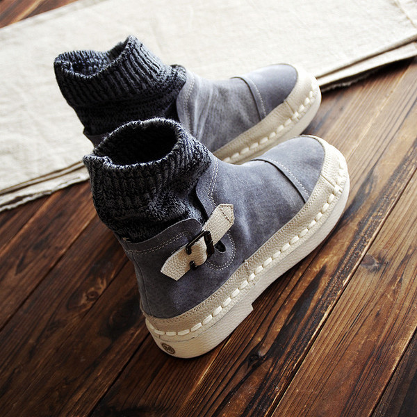 Много топли дамски боти в много цветове и с равна подметка