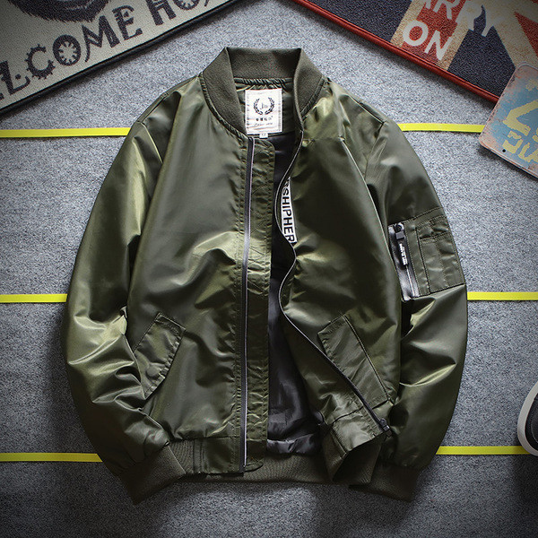 Μοντέρνο ανδρικό μπουφάν  με κολάρο μπέιζμπολ σε σχήμα O, 3 χρώματα