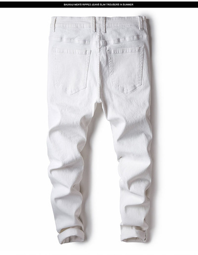 Μοντέρνα μαύρα και άσπρα ανδρικά τζινμε μοχθηρά μοτίβο - σχέδιο slim fit