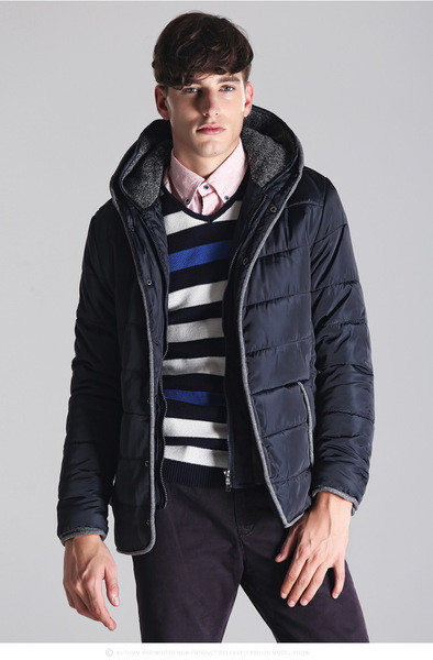 Ανδρικό χειμωνιάτικο μπουφάν  μει ζεστή μάλλινη επένδυση, 2 χρώματα