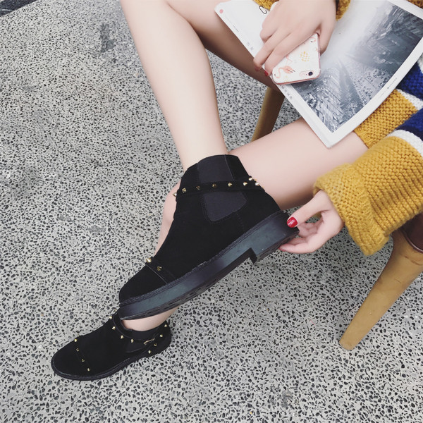 Дамски ежедневни боти с декорация нит