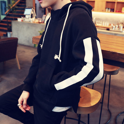 Ανδρικό φούτερ με κουκούλα και μεγάλη τσέπη στο μπροστινό μέρος, 2 χρώματα