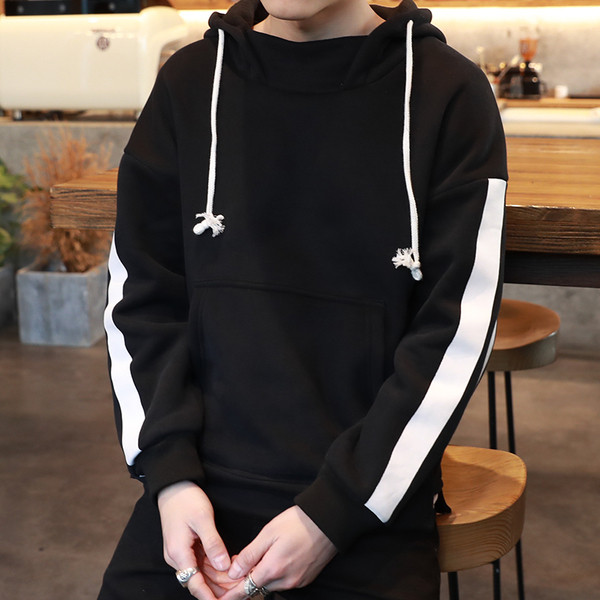 Ανδρικό φούτερ  με κουκούλα και μεγάλη τσέπη στο μπροστινό μέρος, 2 χρώματα