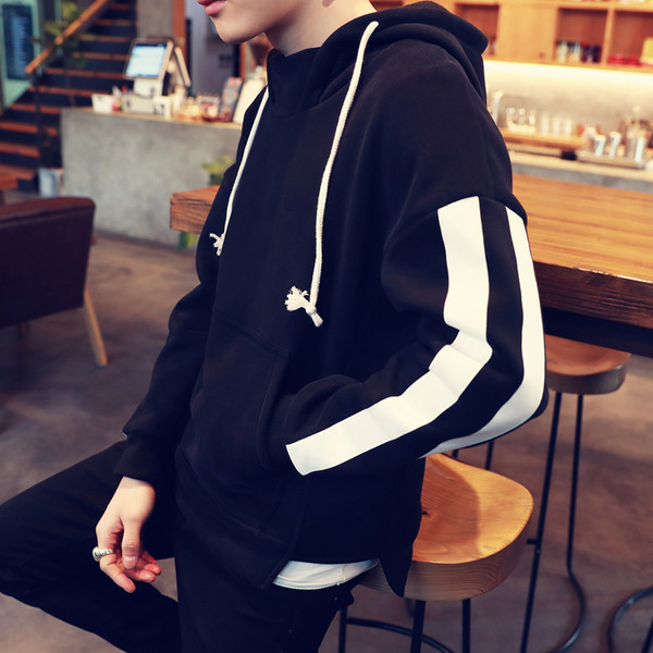 Ανδρικό φούτερ  με κουκούλα και μεγάλη τσέπη στο μπροστινό μέρος, 2 χρώματα