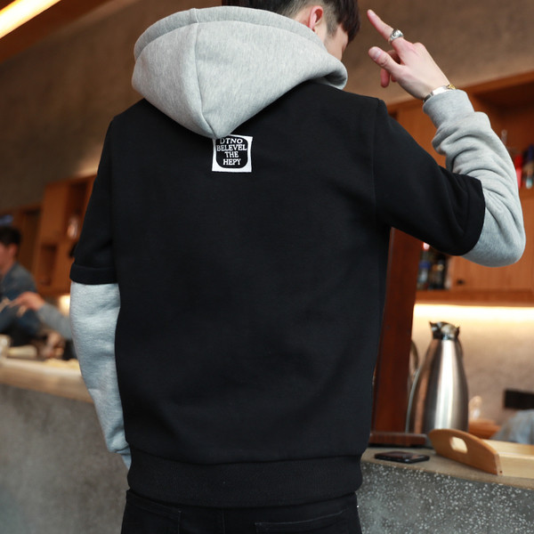 Ζεστό ανδρικό  φούτερ με κουκούλα  2 τεμαχίων