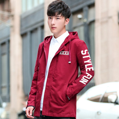 Λεπτό μπουφάν με κουκούλα και επιγραφή στα μανίκια, 4 μοντέλα