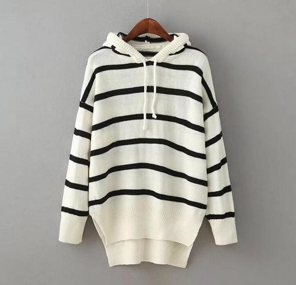 Καθημερινό γυναικείο φούτερ με κυκούλα και κορδόνια