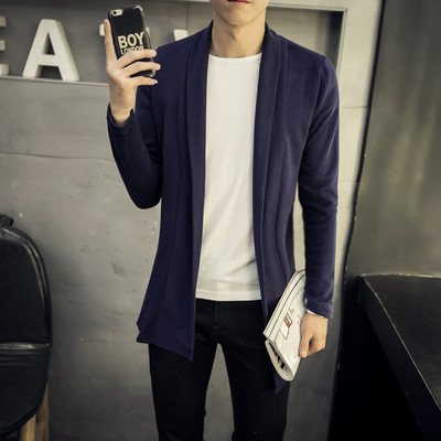 Σπορ-κομψή μακρύ ανδική ζακέτα - 3 χρώματα