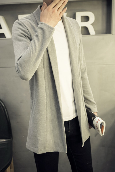 Σπορ-κομψή μακρύ ανδική ζακέτα - 3 χρώματα