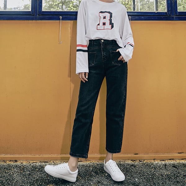 Γυναικείο τζιν Boyfriend  με ψηλή μέση