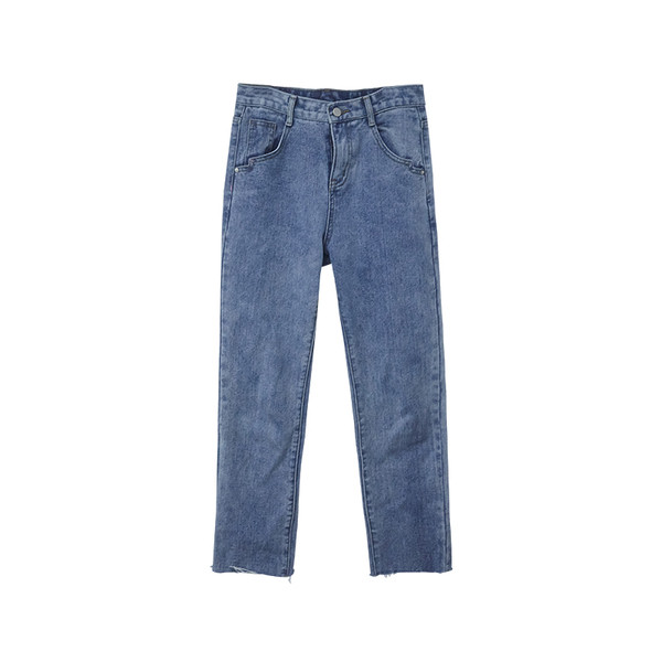 Απλά γυναικεία τζιν  με ψηλή μέση