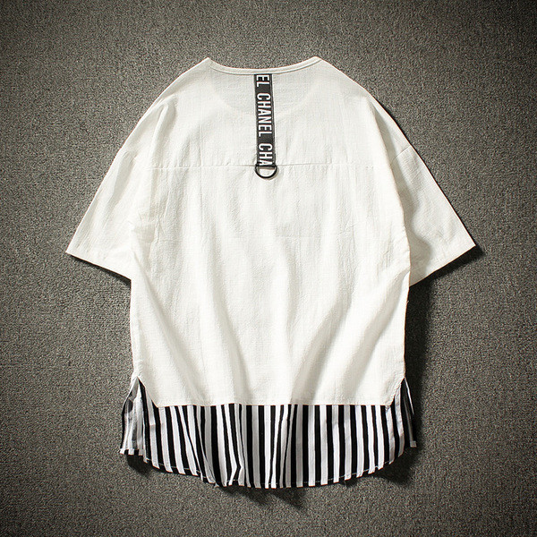 Ανδρικό πουκάμισο με μακριά μανίκια και με κολάρο σε σχήμα O